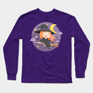 Cute Witch Long Sleeve T-Shirt